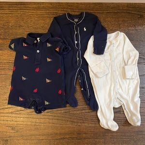 POLO Ralph Lauren 3 month onesies footies